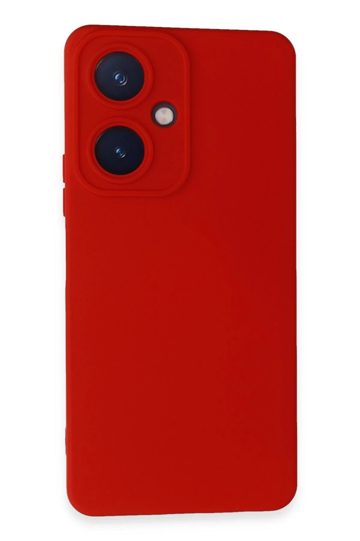 Newface Vivo Y27 Kılıf Nano içi Kadife Silikon - Kırmızı