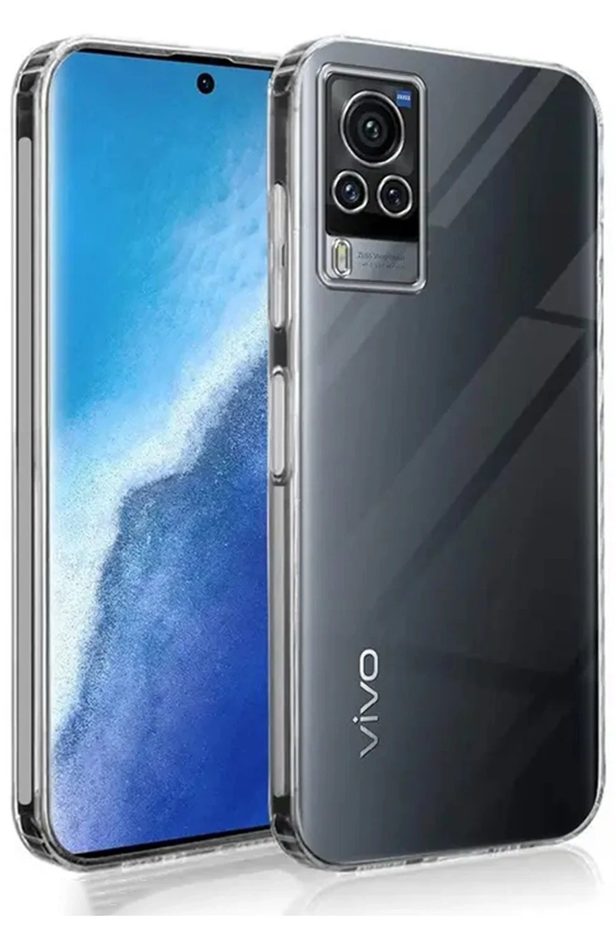 Newface Vivo V30 5G Kılıf Lüx Şeffaf Silikon