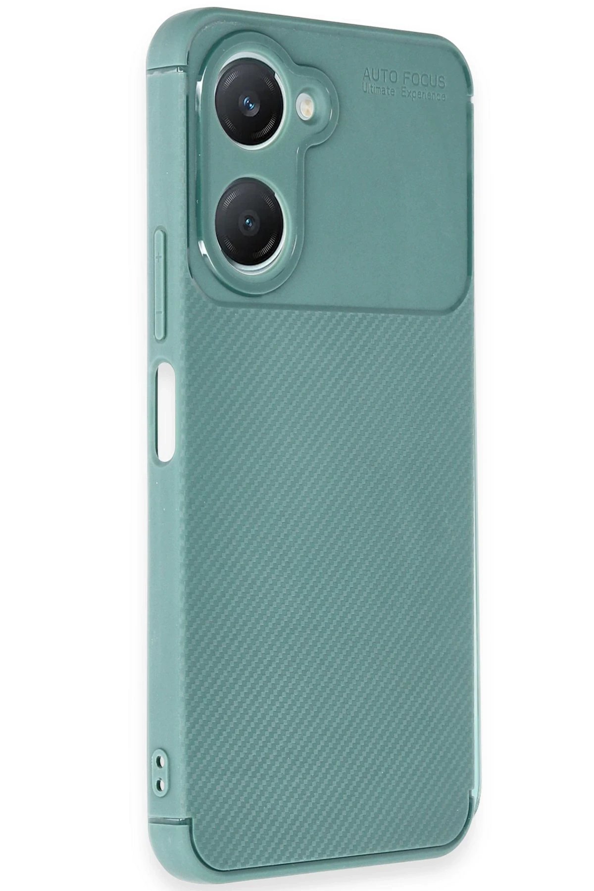 Newface Vivo Y18 Kılıf Auto Focus Karbon Kapak - Koyu Yeşil