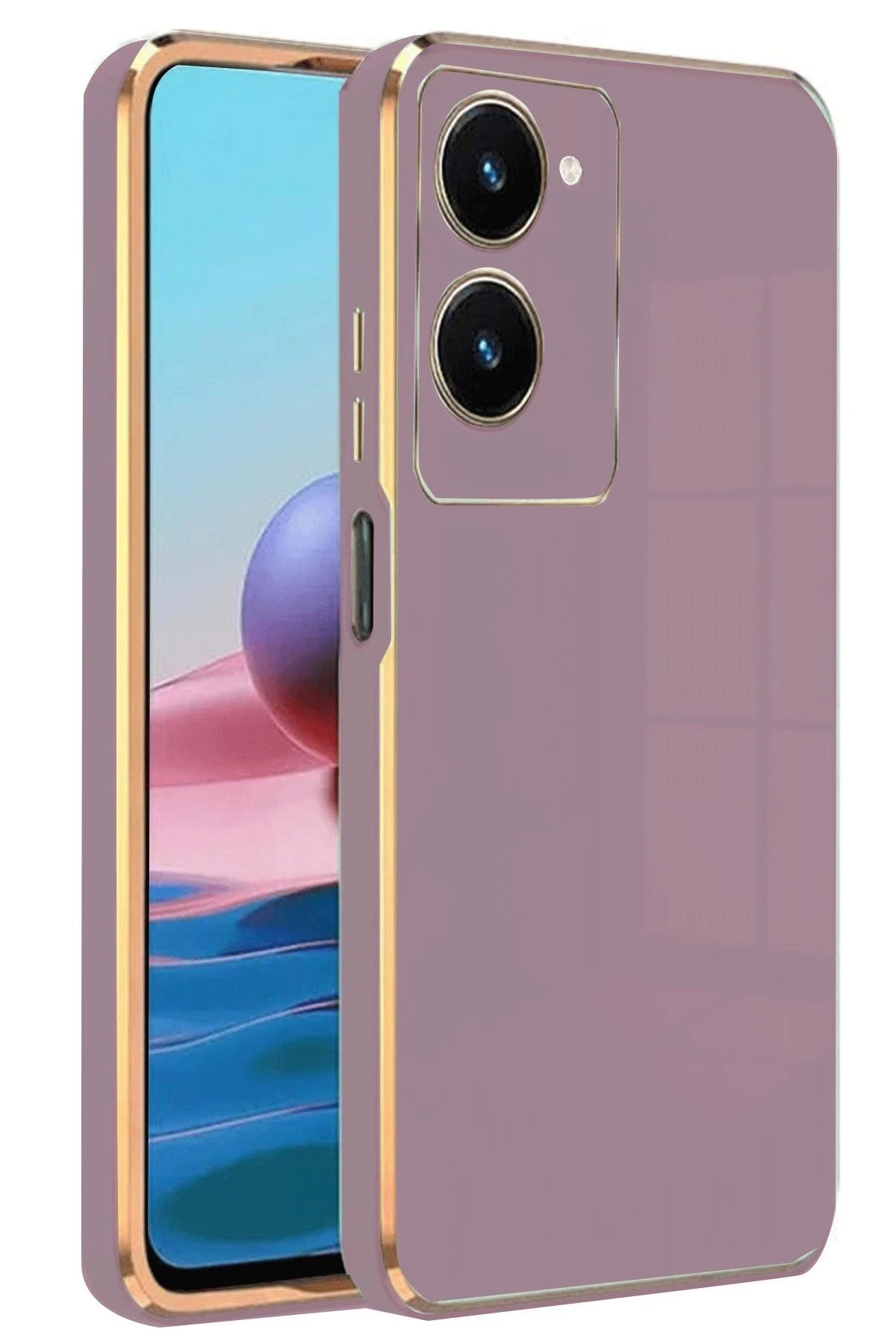 Newface Vivo Y18 Kılıf Volet Silikon - Mor