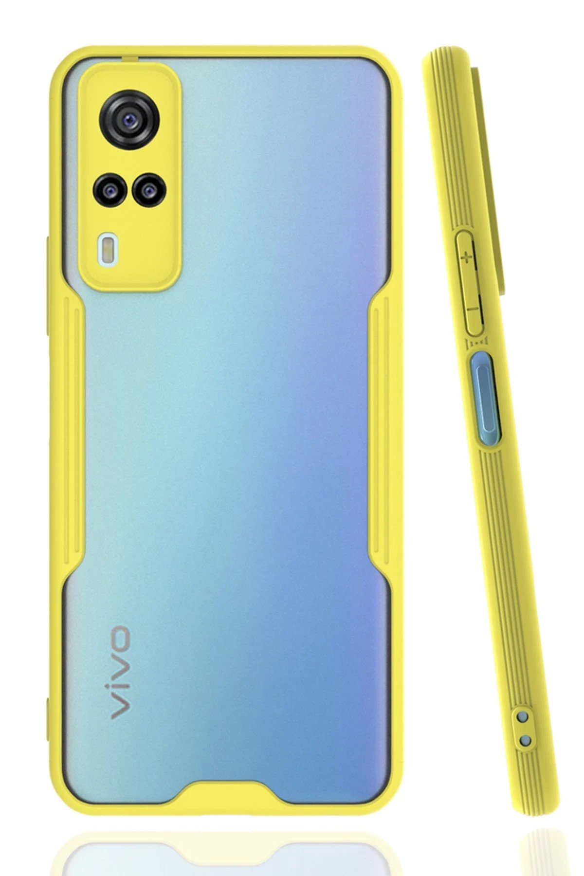 Newface Vivo Y53S Kılıf Platin Silikon - Sarı