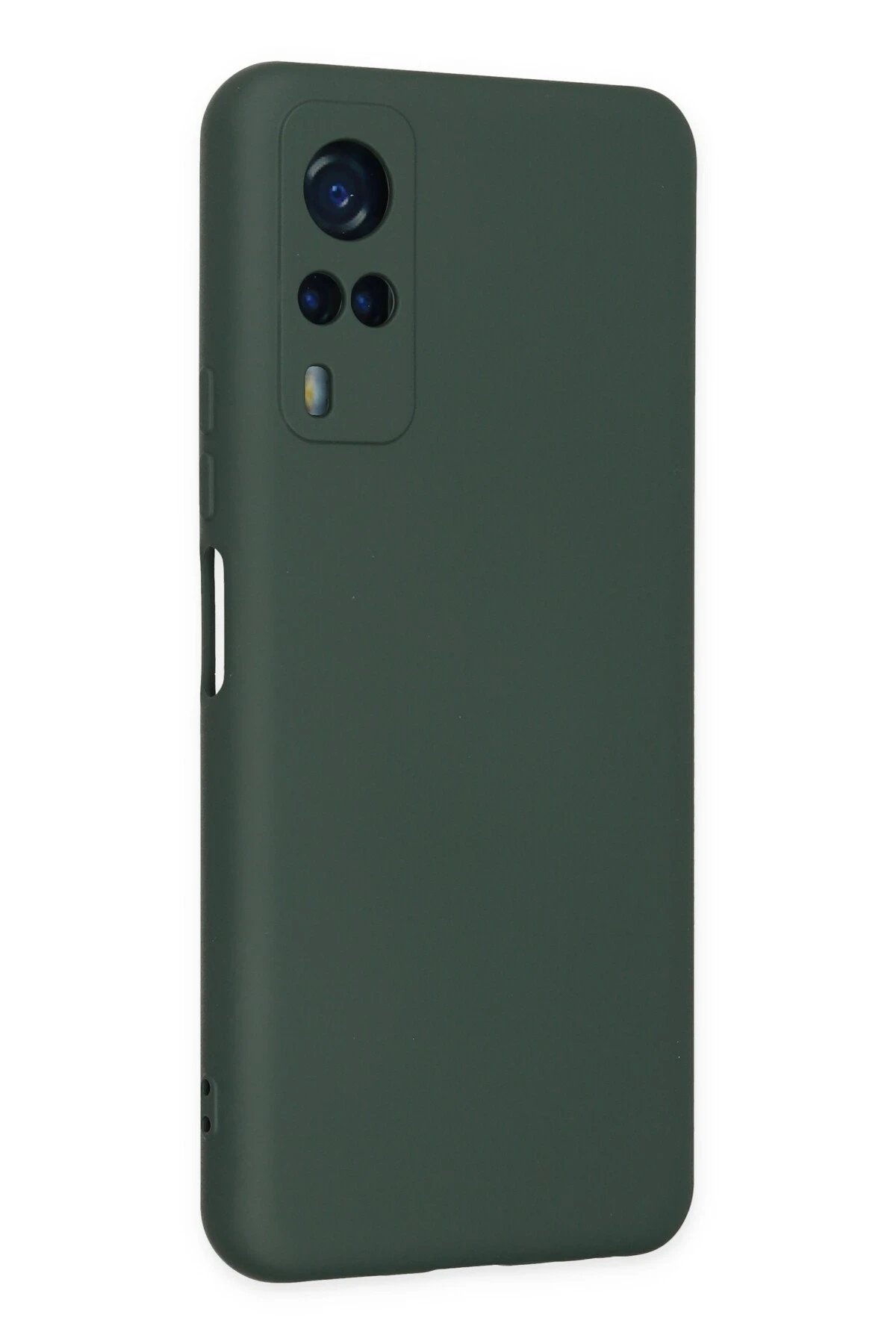 Newface Vivo Y53S Kılıf Nano içi Kadife Silikon - Koyu Yeşil