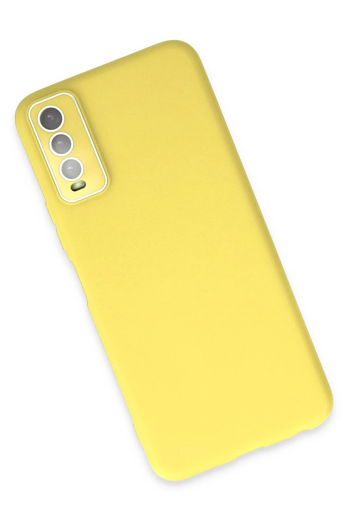 Newface Vivo Y11S Kılıf Lansman Glass Kapak - Sarı