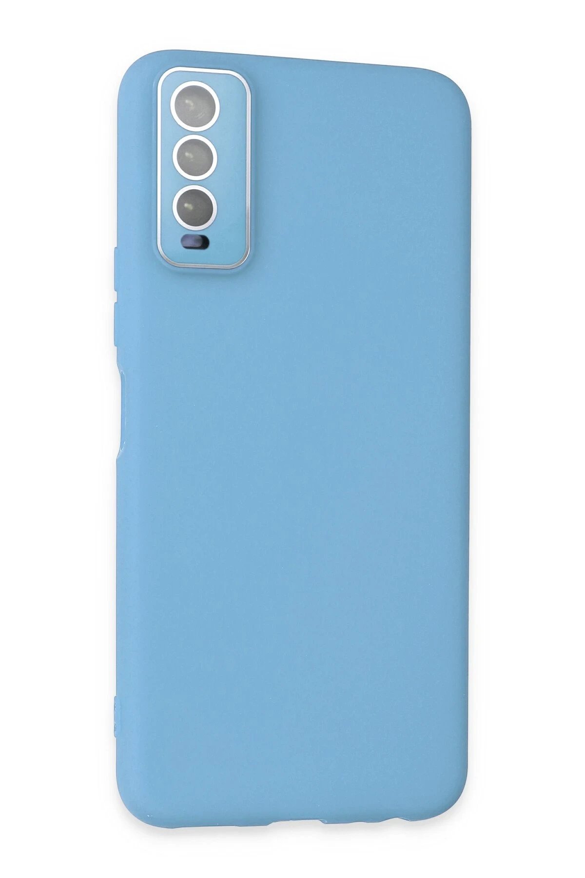 Newface Vivo Y11S Kılıf Lansman Glass Kapak - Mavi