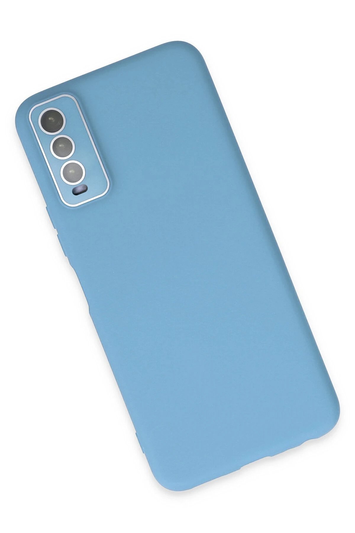 Newface Vivo Y11S Kılıf Lansman Glass Kapak - Mavi