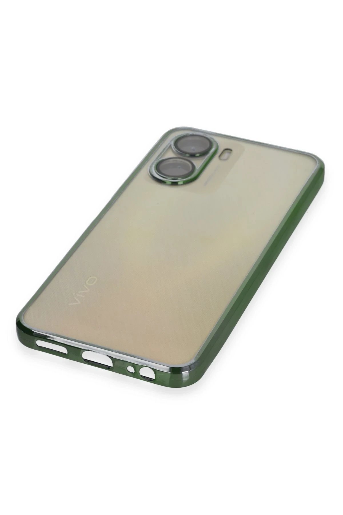 Newface Vivo Y16 Kılıf Razer Lensli Silikon - Yeşil