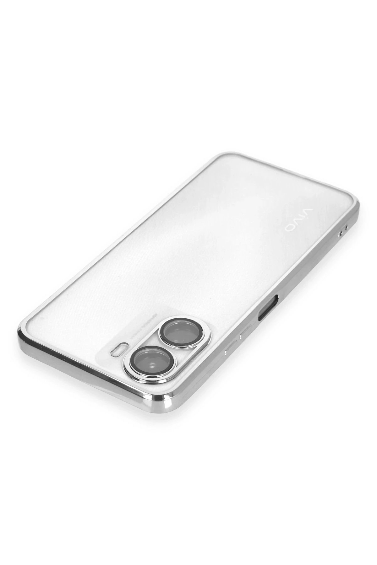 Newface Vivo Y16 Kılıf Razer Lensli Silikon - Gümüş