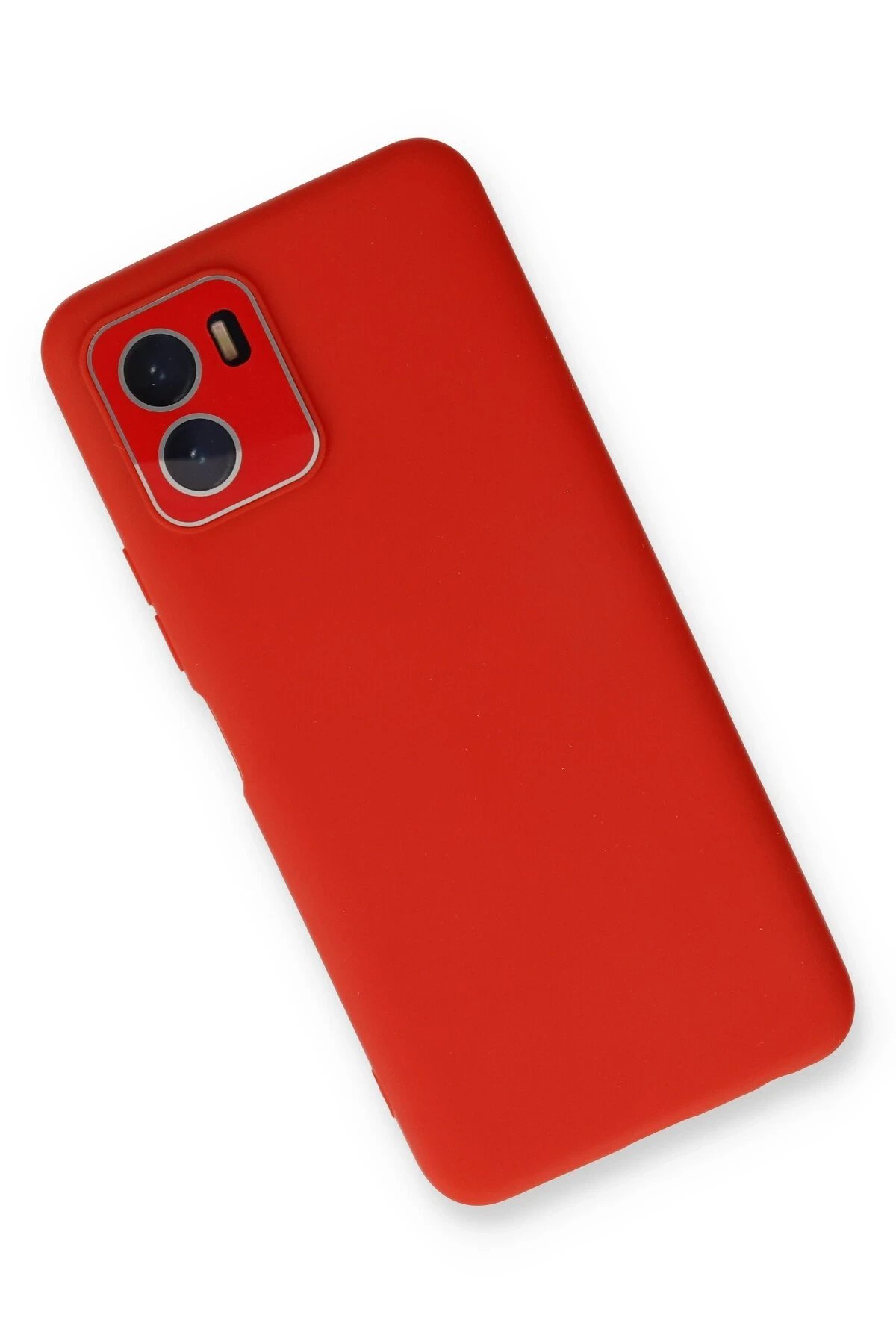 Newface Vivo Y15S Kılıf Lansman Glass Kapak - Kırmızı