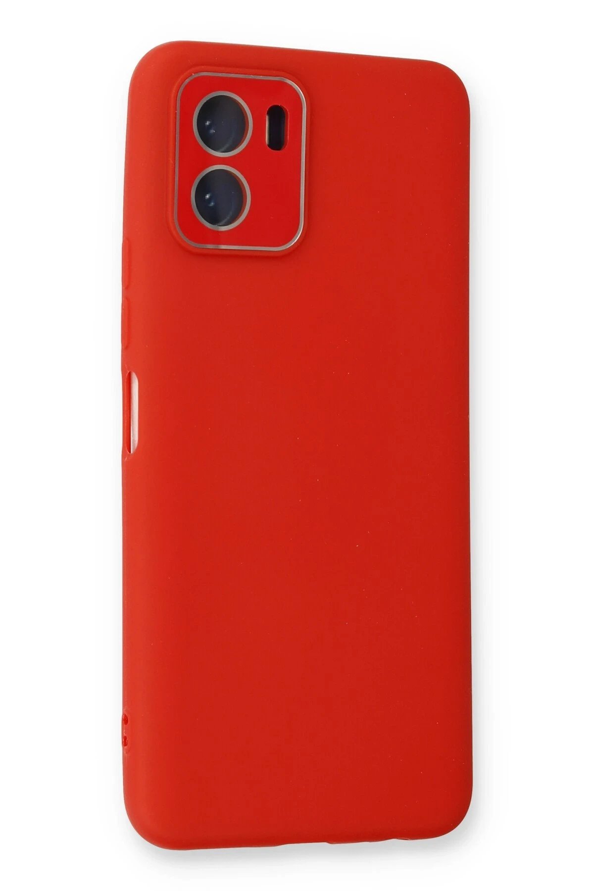 Newface Vivo Y15S Kılıf Lansman Glass Kapak - Kırmızı