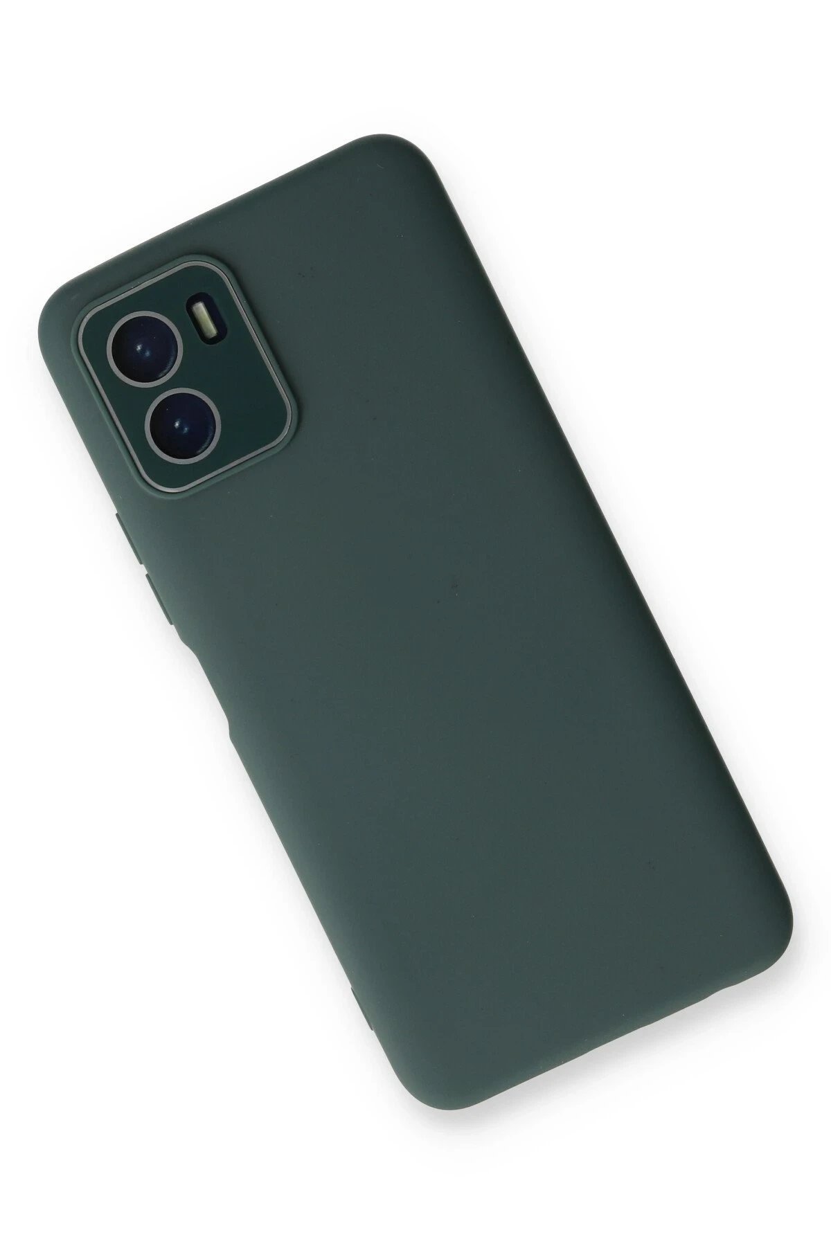 Newface Vivo Y15S Kılıf Lansman Glass Kapak - Koyu Yeşil