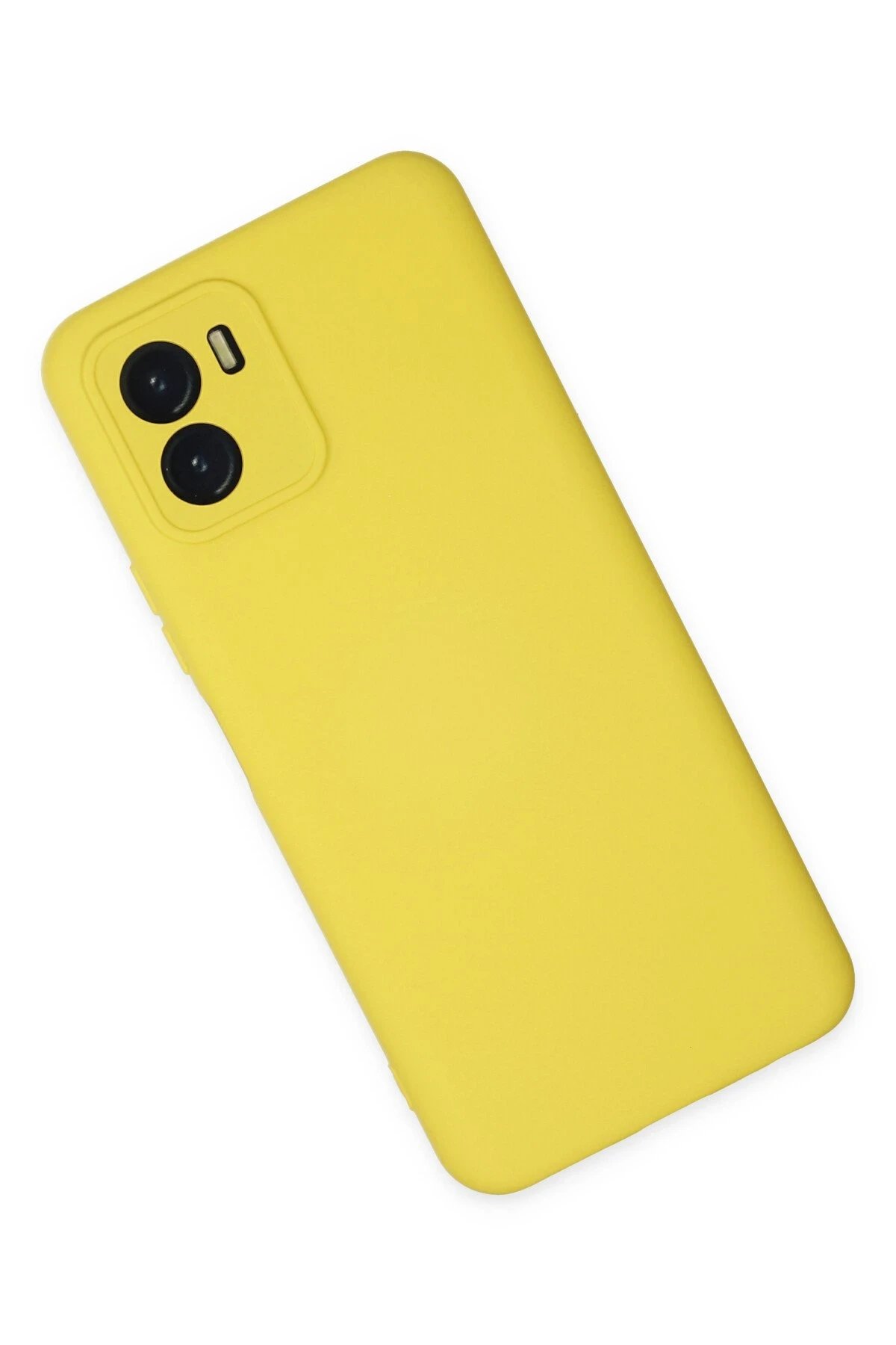 Newface Vivo Y15S Kılıf Nano içi Kadife Silikon - Sarı