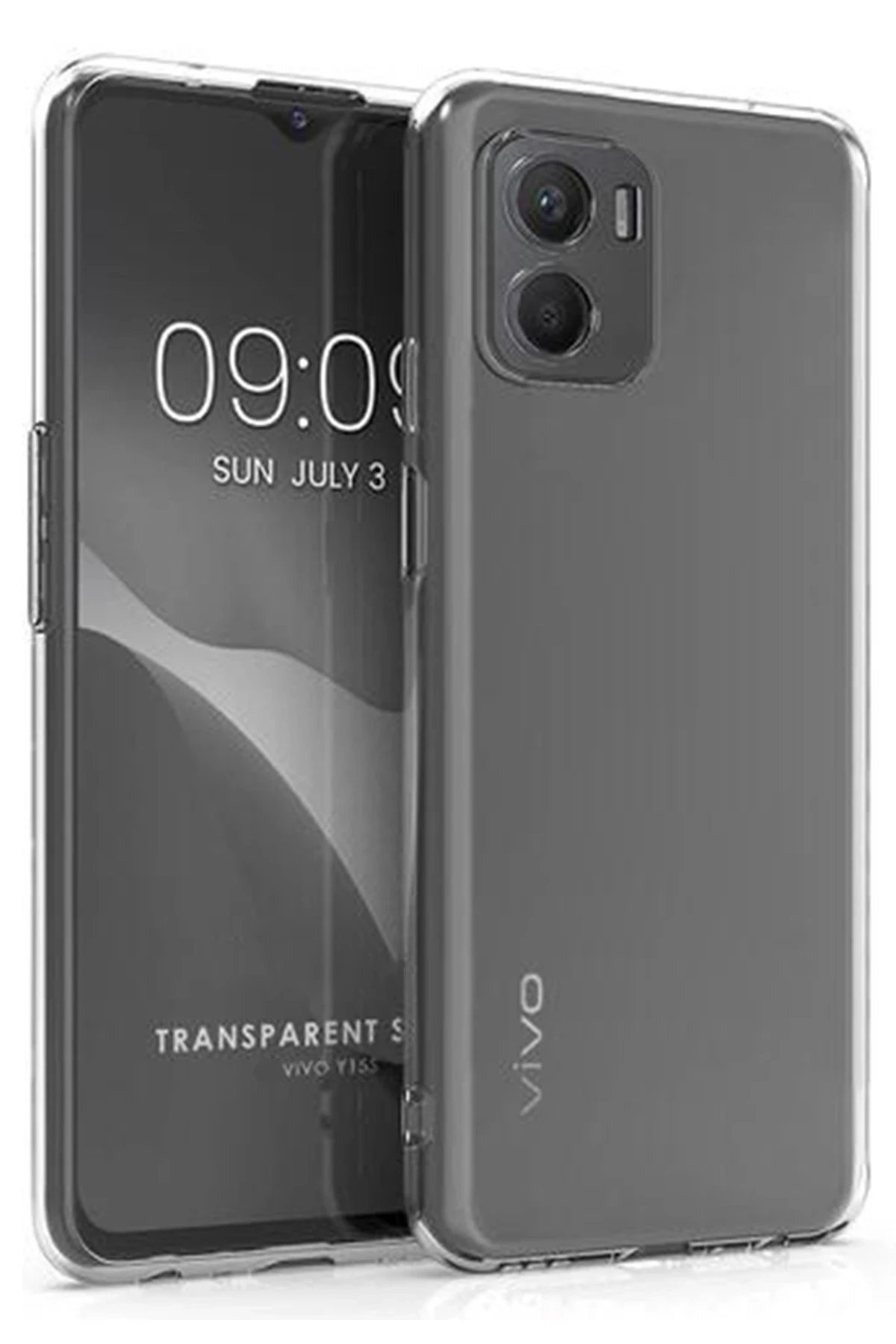Newface Vivo Y15S Kılıf Lüx Şeffaf Silikon