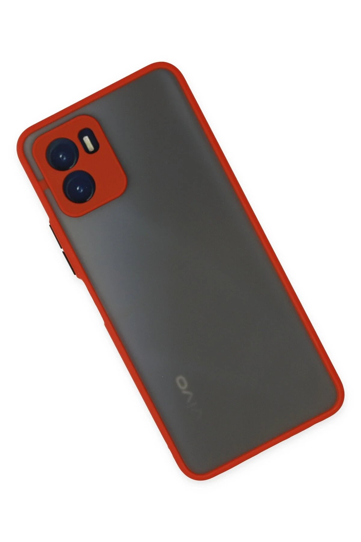 Newface Vivo Y15S Kılıf Montreal Silikon Kapak - Kırmızı