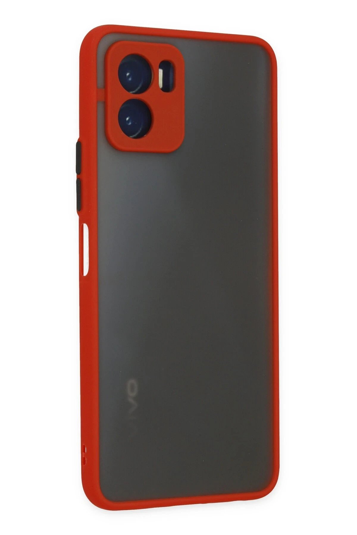 Newface Vivo Y15S Kılıf Montreal Silikon Kapak - Kırmızı