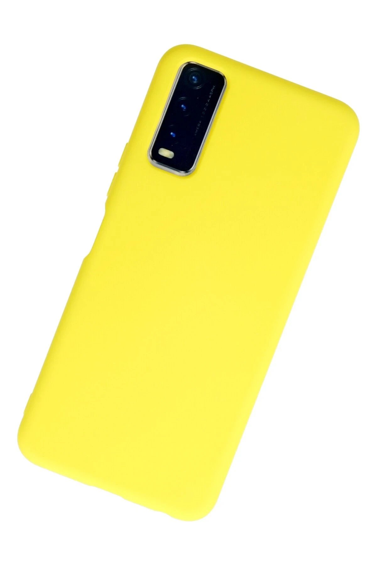 Newface Vivo Y11S Kılıf Nano içi Kadife Silikon - Sarı