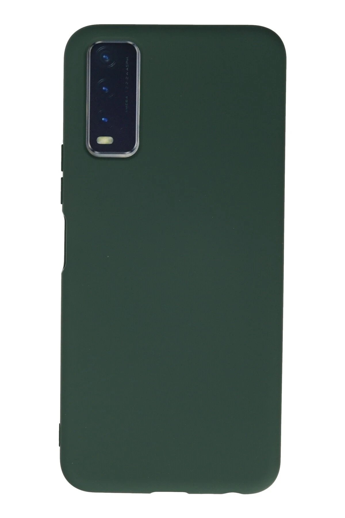 Newface Vivo Y11S Kılıf Nano içi Kadife Silikon - Koyu Yeşil