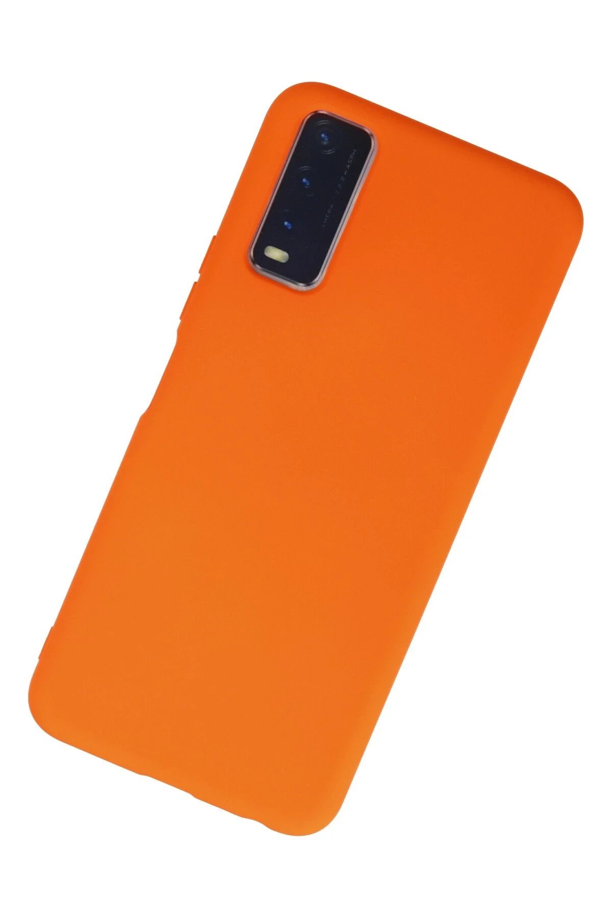 Newface Vivo Y11S Kılıf Nano içi Kadife Silikon - Turuncu