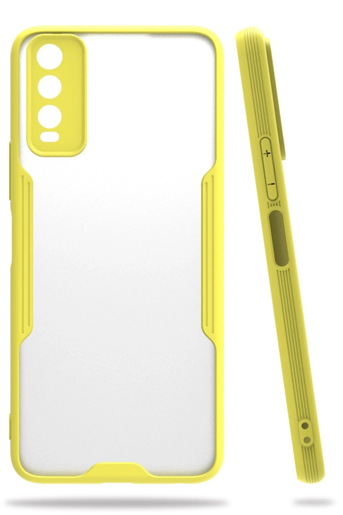 Newface Vivo Y11S Kılıf Platin Silikon - Sarı