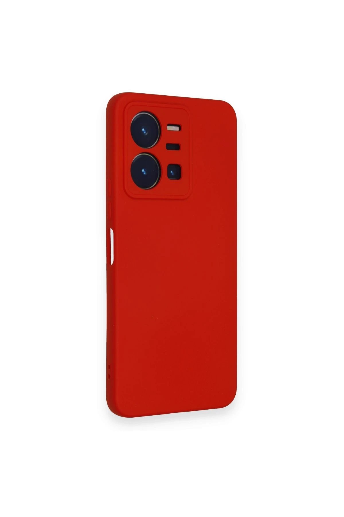 Newface Vivo Y35 Kılıf Nano içi Kadife Silikon - Kırmızı