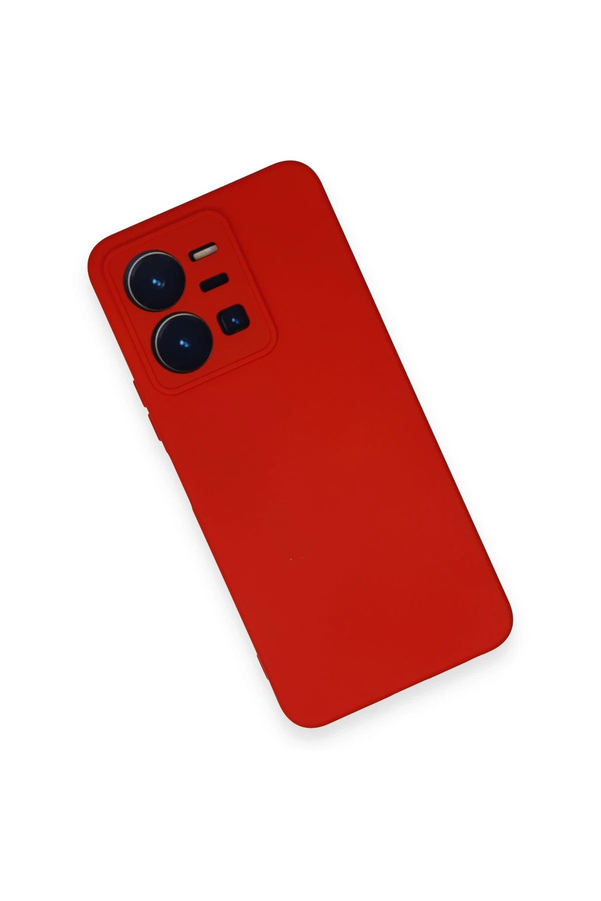 Newface Vivo Y35 Kılıf Nano içi Kadife Silikon - Kırmızı