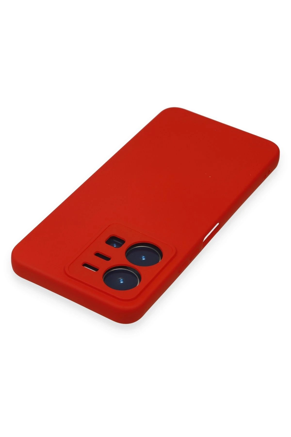 Newface Vivo Y35 Kılıf Nano içi Kadife Silikon - Kırmızı