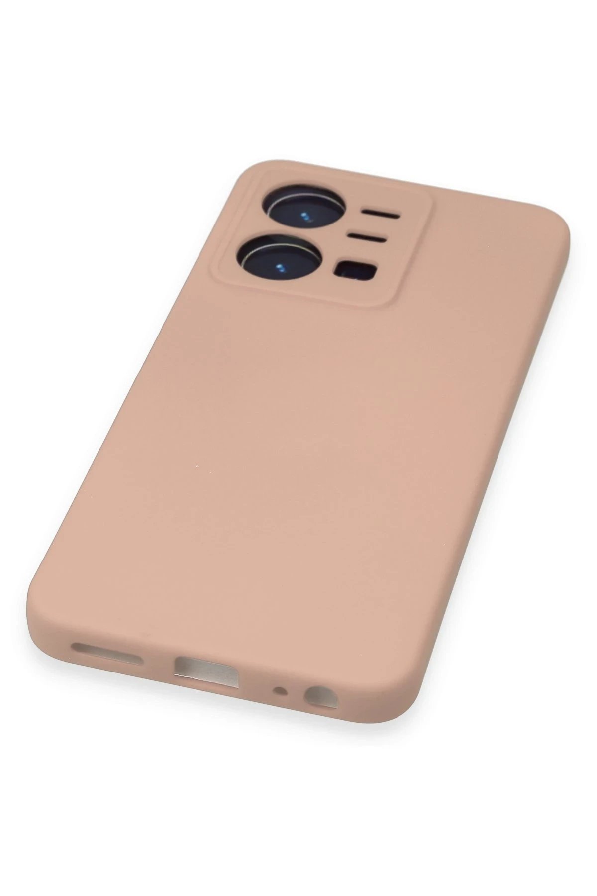 Newface Vivo Y35 Kılıf Nano içi Kadife Silikon - Pudra