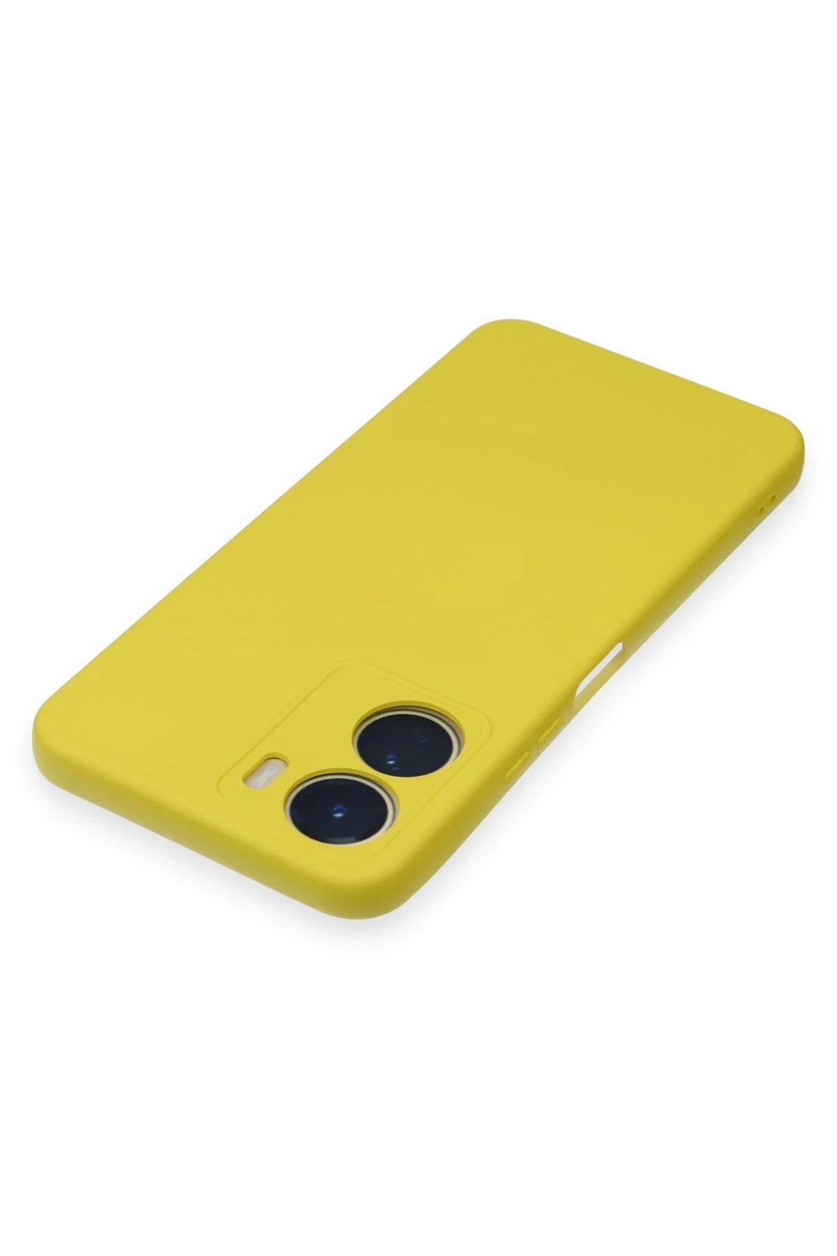 Newface Vivo Y16 Kılıf Nano içi Kadife Silikon - Sarı