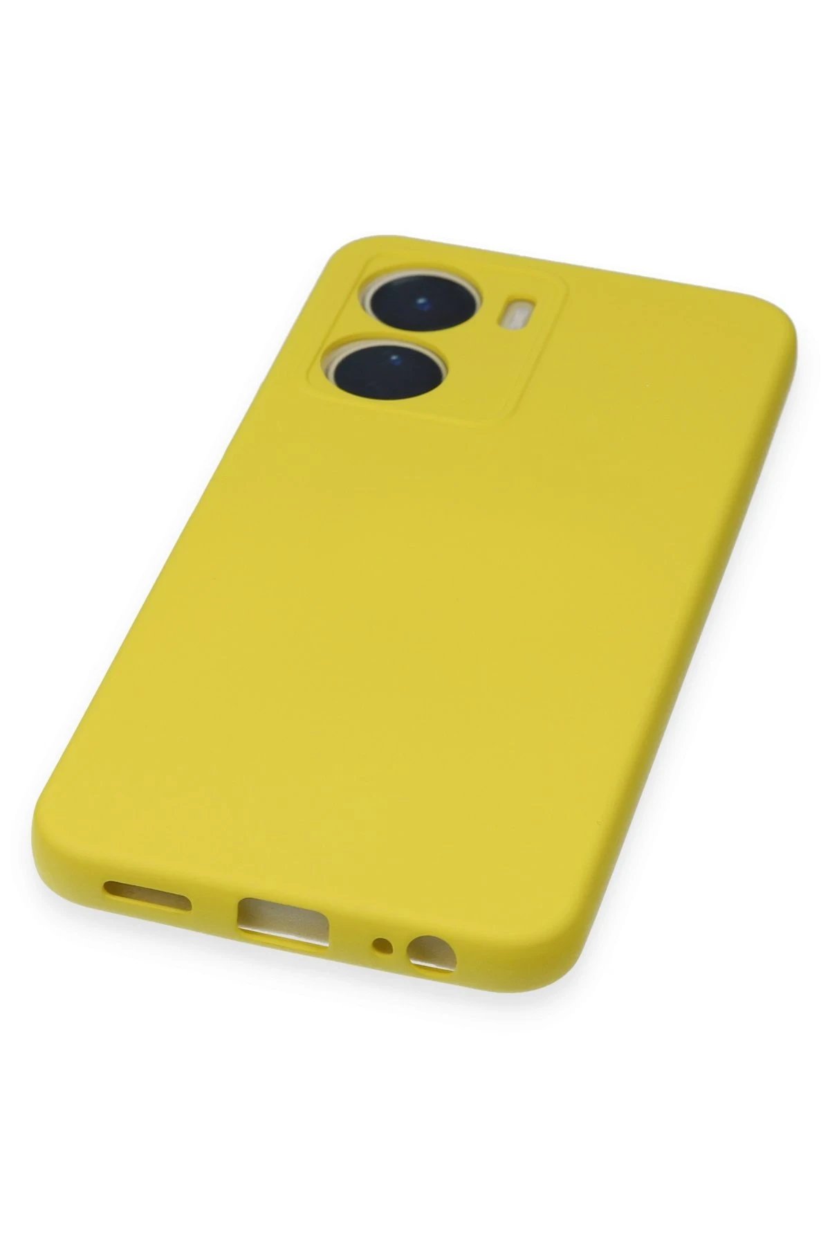 Newface Vivo Y16 Kılıf Nano içi Kadife Silikon - Sarı