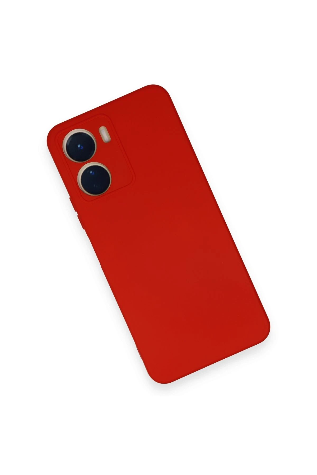 Newface Vivo Y16 Kılıf Nano içi Kadife Silikon - Kırmızı