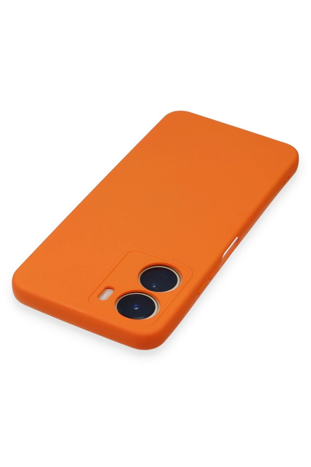 Newface Vivo Y16 Kılıf Nano içi Kadife Silikon - Turuncu