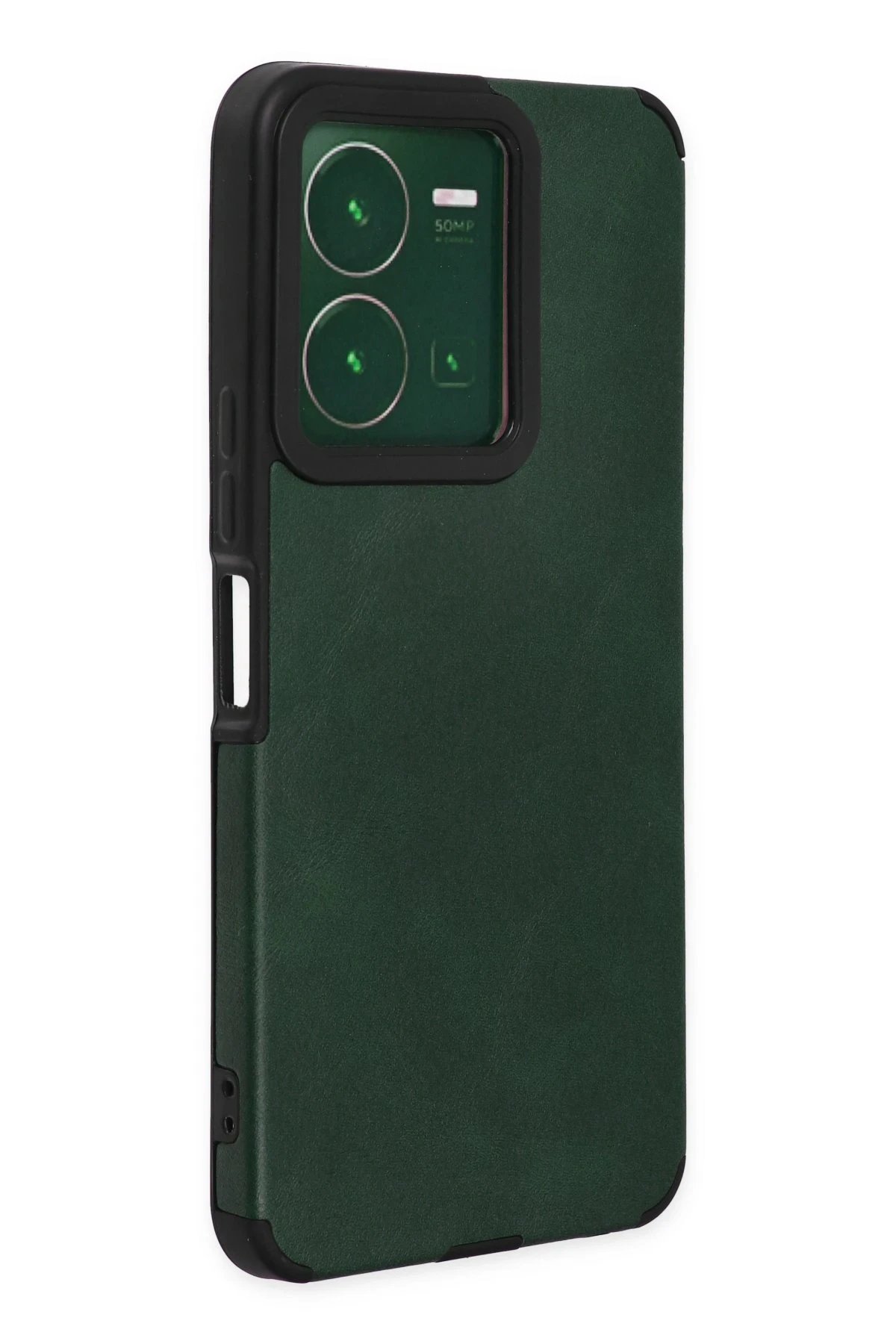 Newface Vivo Y35 Kılıf Loop Deri Silikon - Yeşil