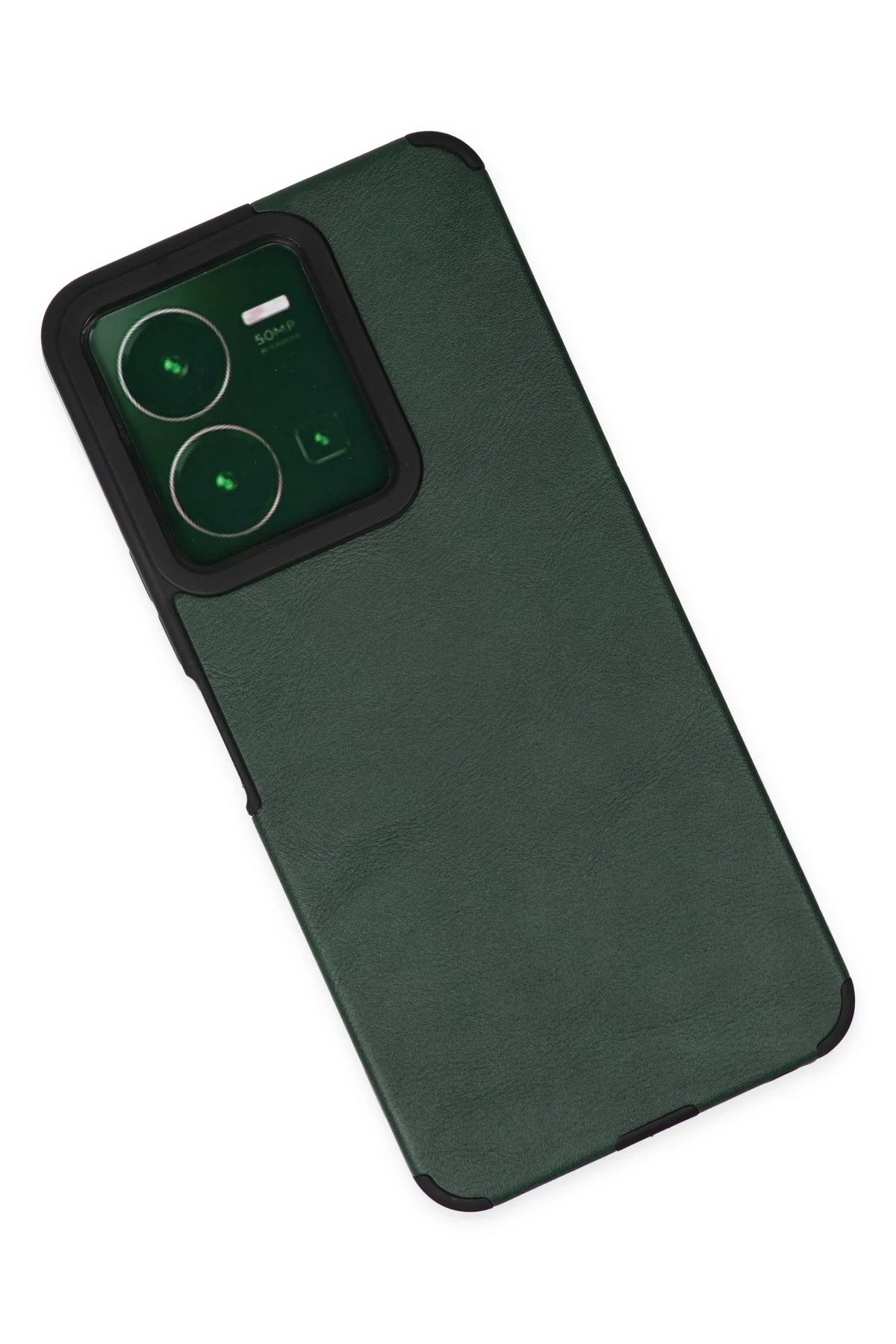 Newface Vivo Y35 Kılıf Loop Deri Silikon - Yeşil