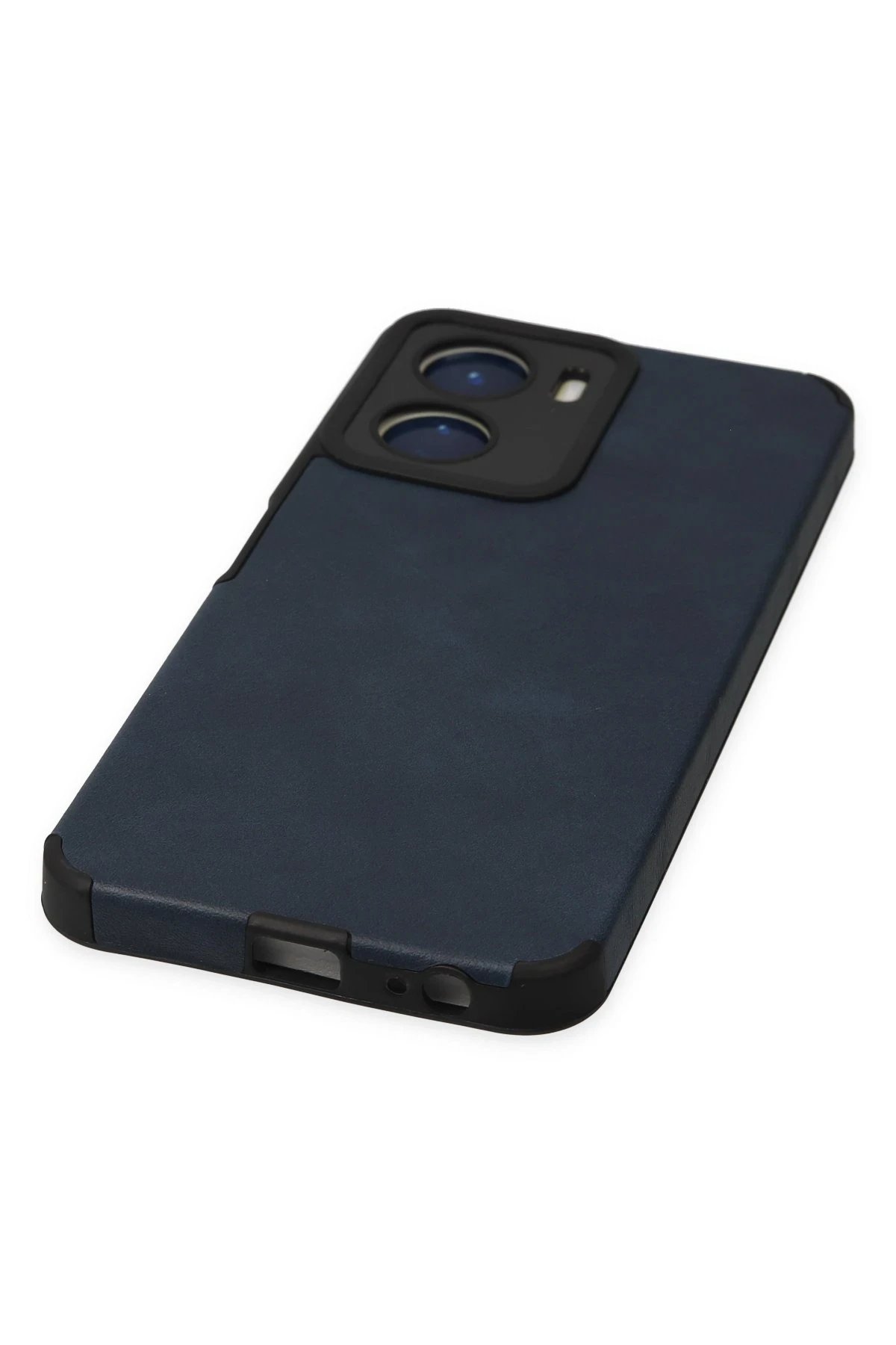 Newface Vivo Y16 Kılıf Loop Deri Silikon - Lacivert