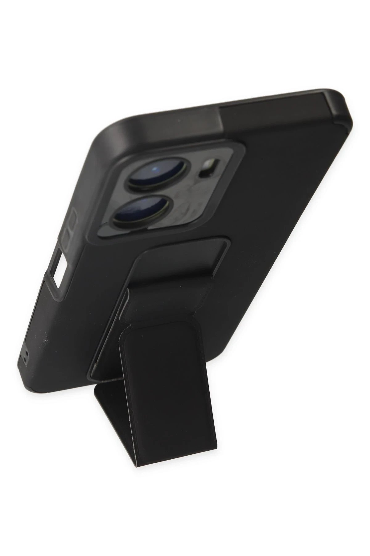 Newface Vivo Y16 Kılıf Mega Standlı Silikon - Siyah