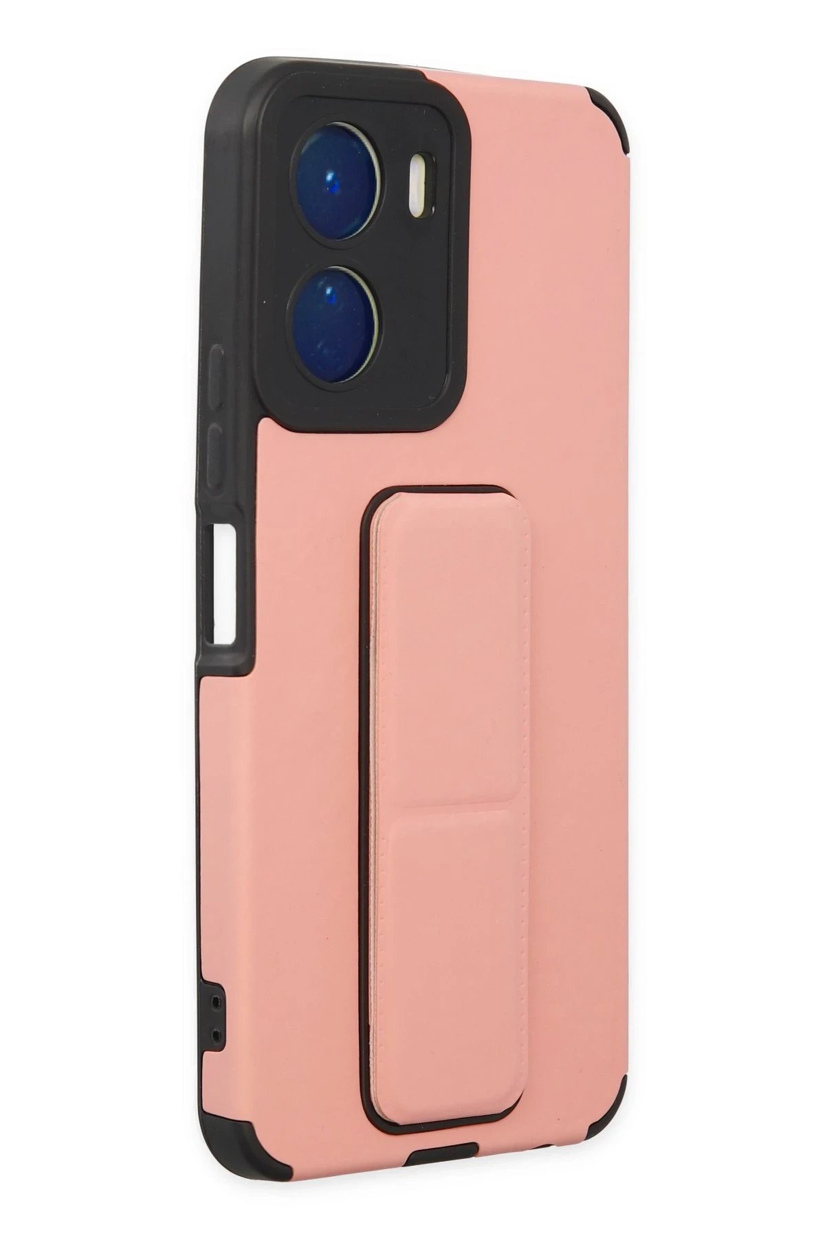 Newface Vivo Y16 Kılıf Mega Standlı Silikon - Pudra