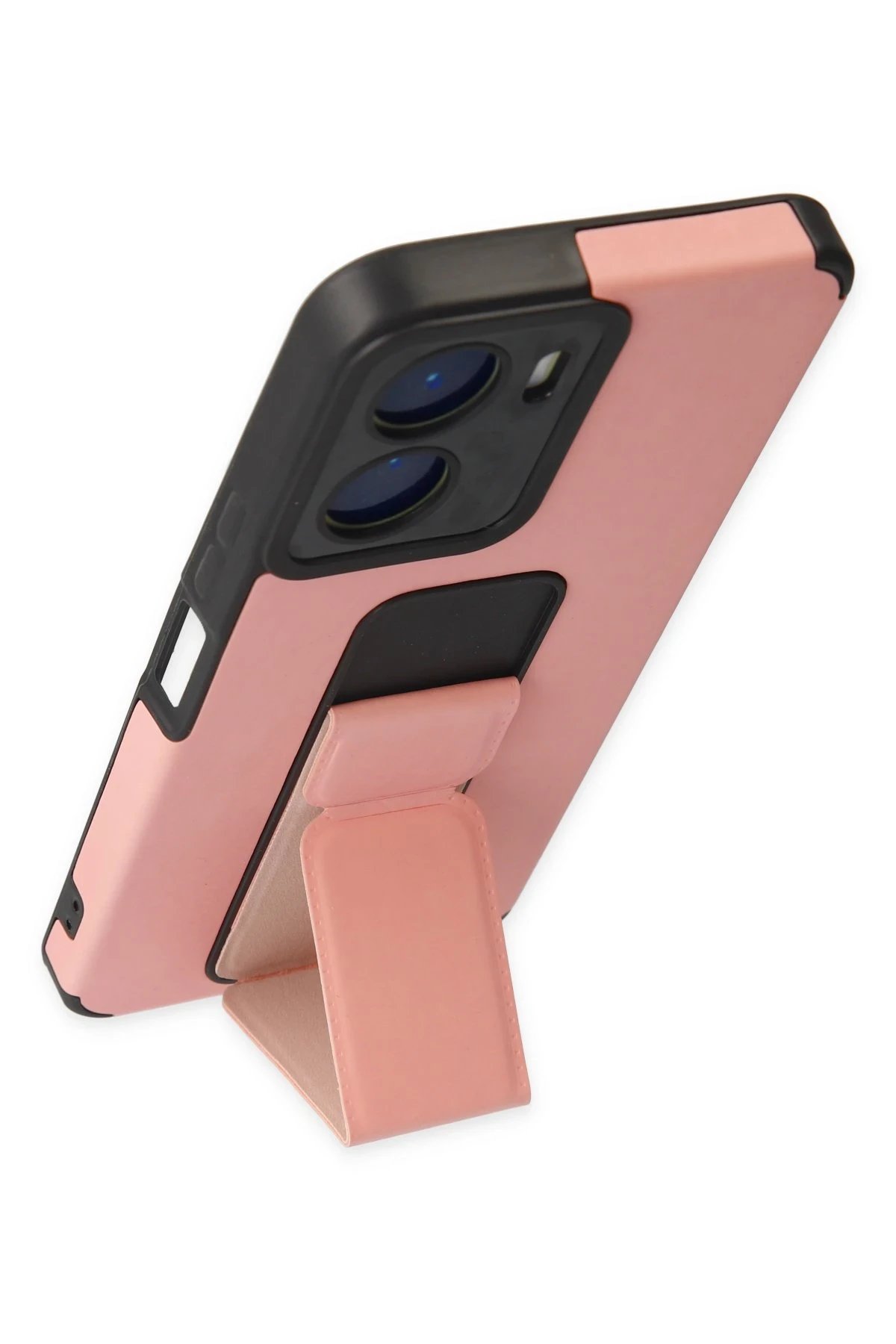 Newface Vivo Y16 Kılıf Mega Standlı Silikon - Pudra