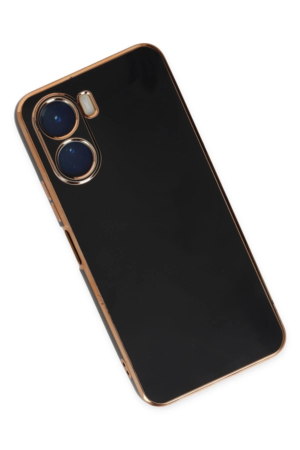 Newface Vivo Y16 Kılıf Volet Silikon - Siyah