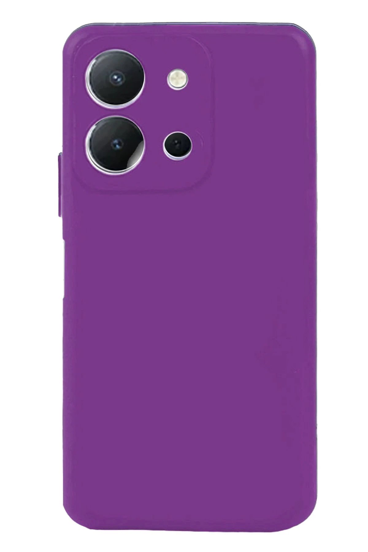 Newface Vivo Y36 Kılıf Nano içi Kadife Silikon - Mor