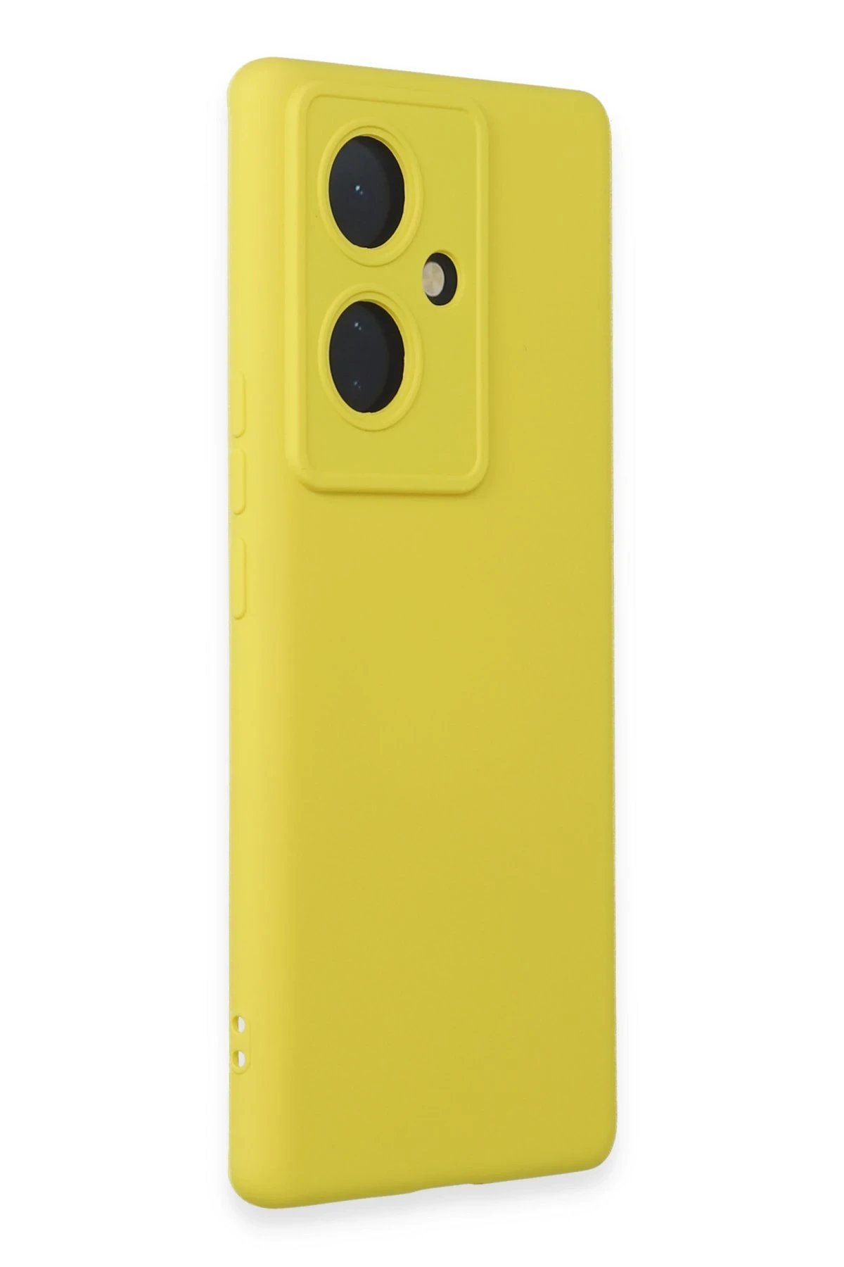 Newface Vivo V29 Lite Kılıf Nano içi Kadife Silikon - Sarı