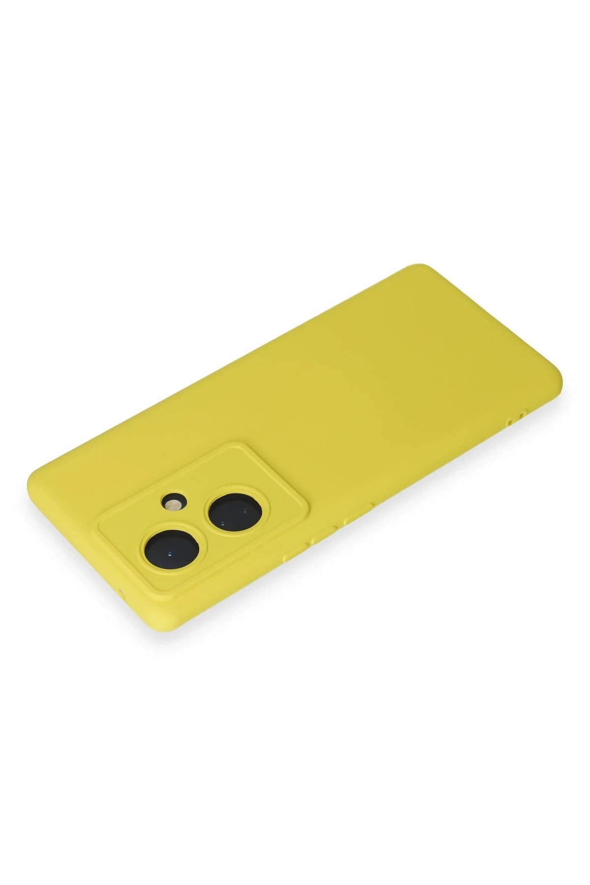 Newface Vivo V29 Lite Kılıf Nano içi Kadife Silikon - Sarı