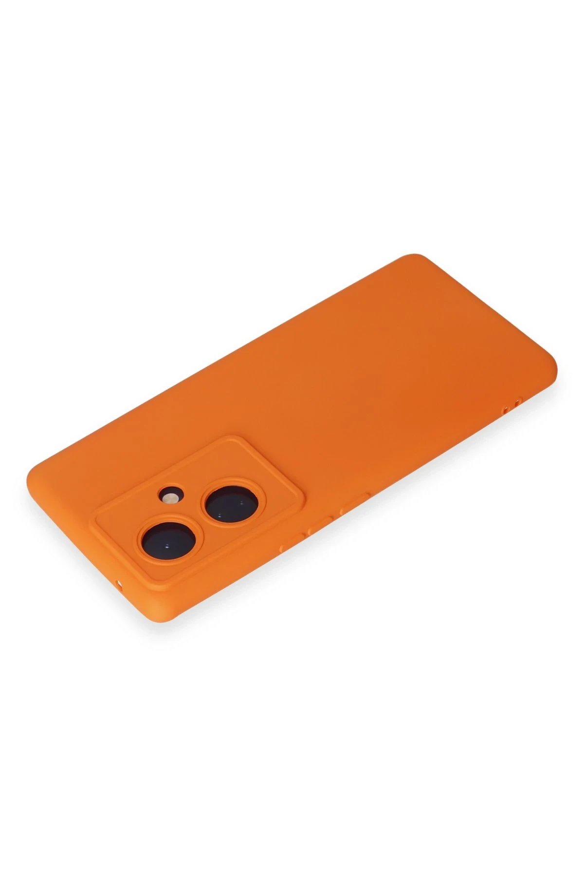 Newface Vivo V29 Lite Kılıf Nano içi Kadife Silikon - Turuncu