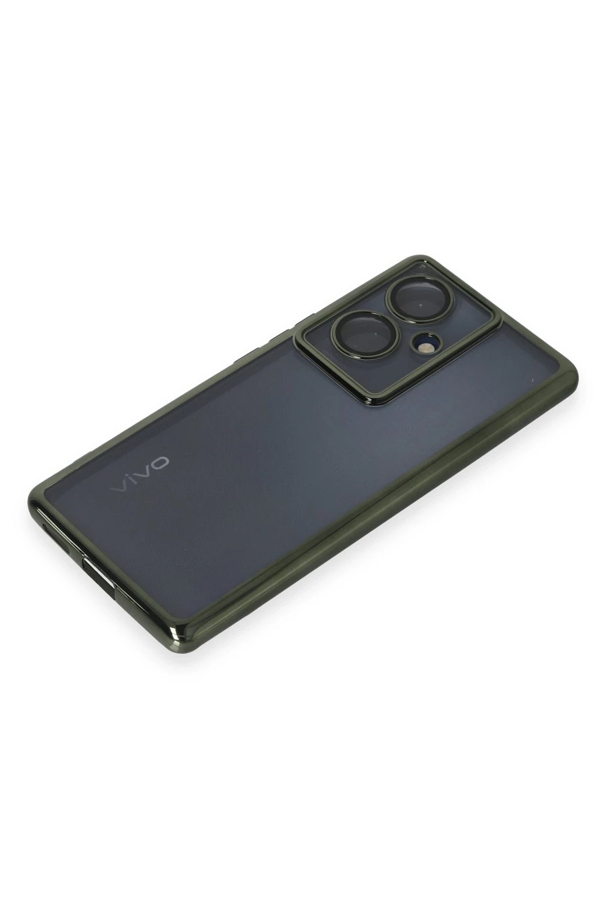 Newface Vivo V29 Lite Kılıf Razer Lensli Silikon - Yeşil