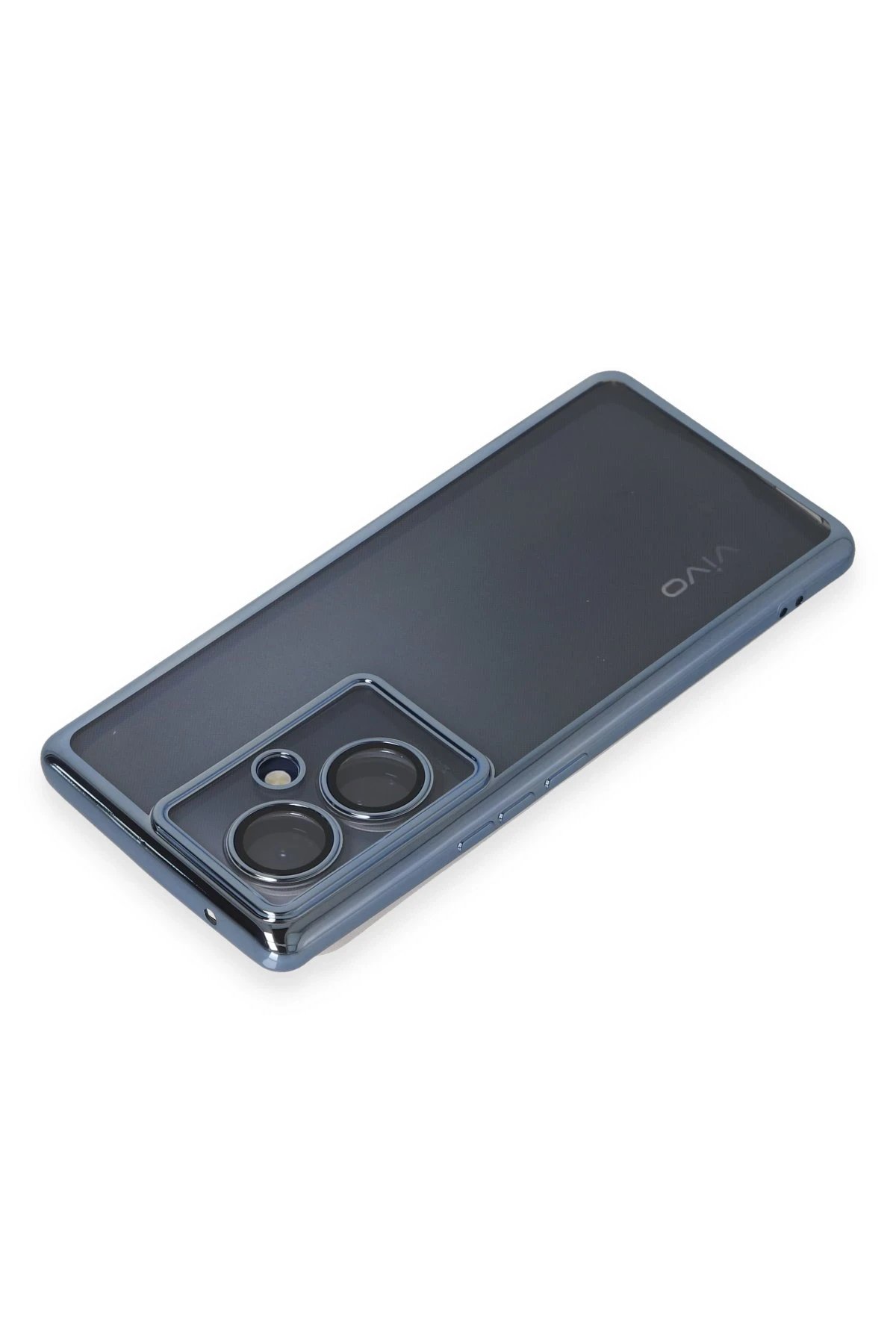 Newface Vivo V29 Lite Kılıf Razer Lensli Silikon - Açık Mavi