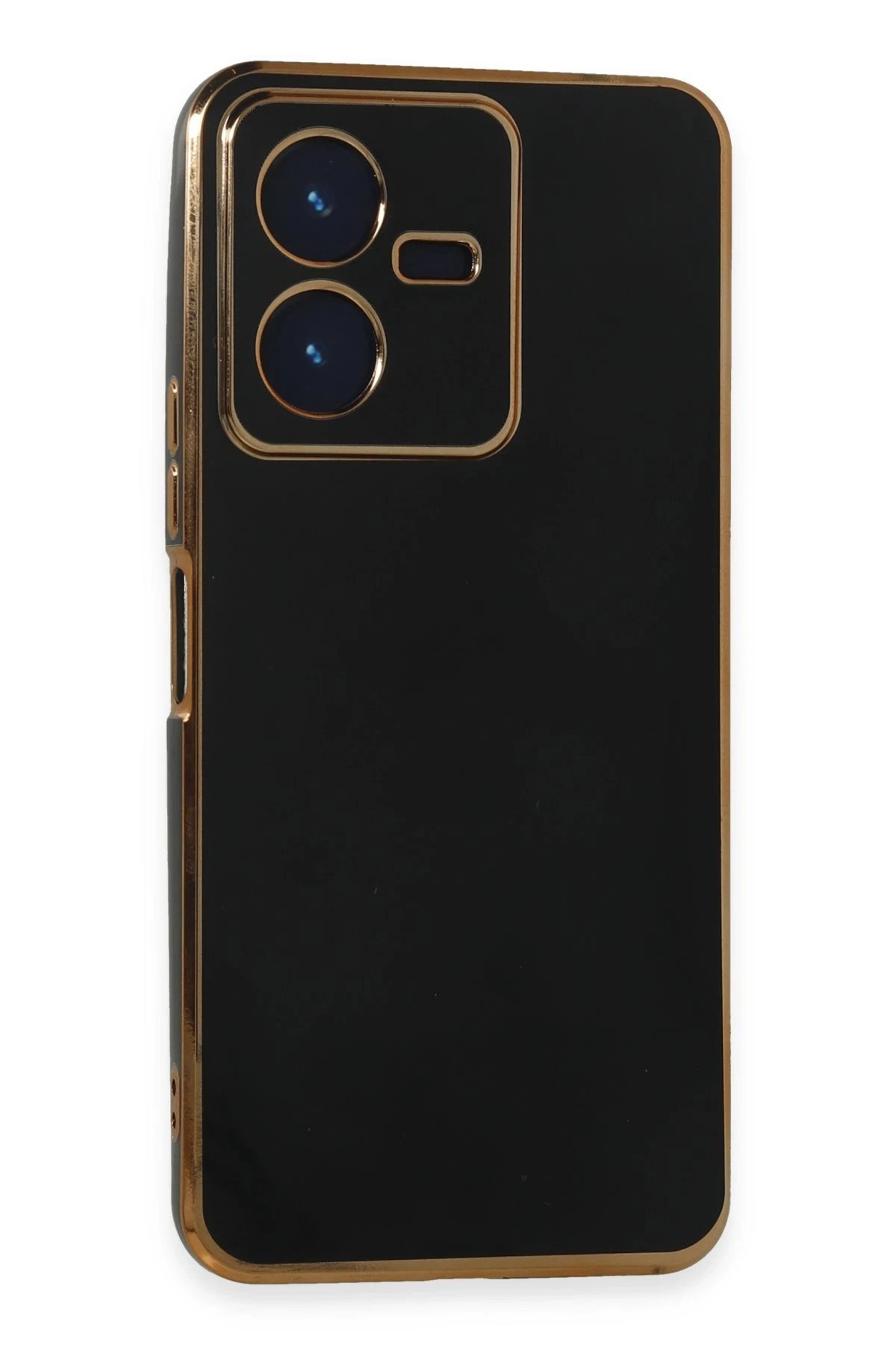 Newface Vivo Y22 2022 Kılıf Volet Silikon - Siyah