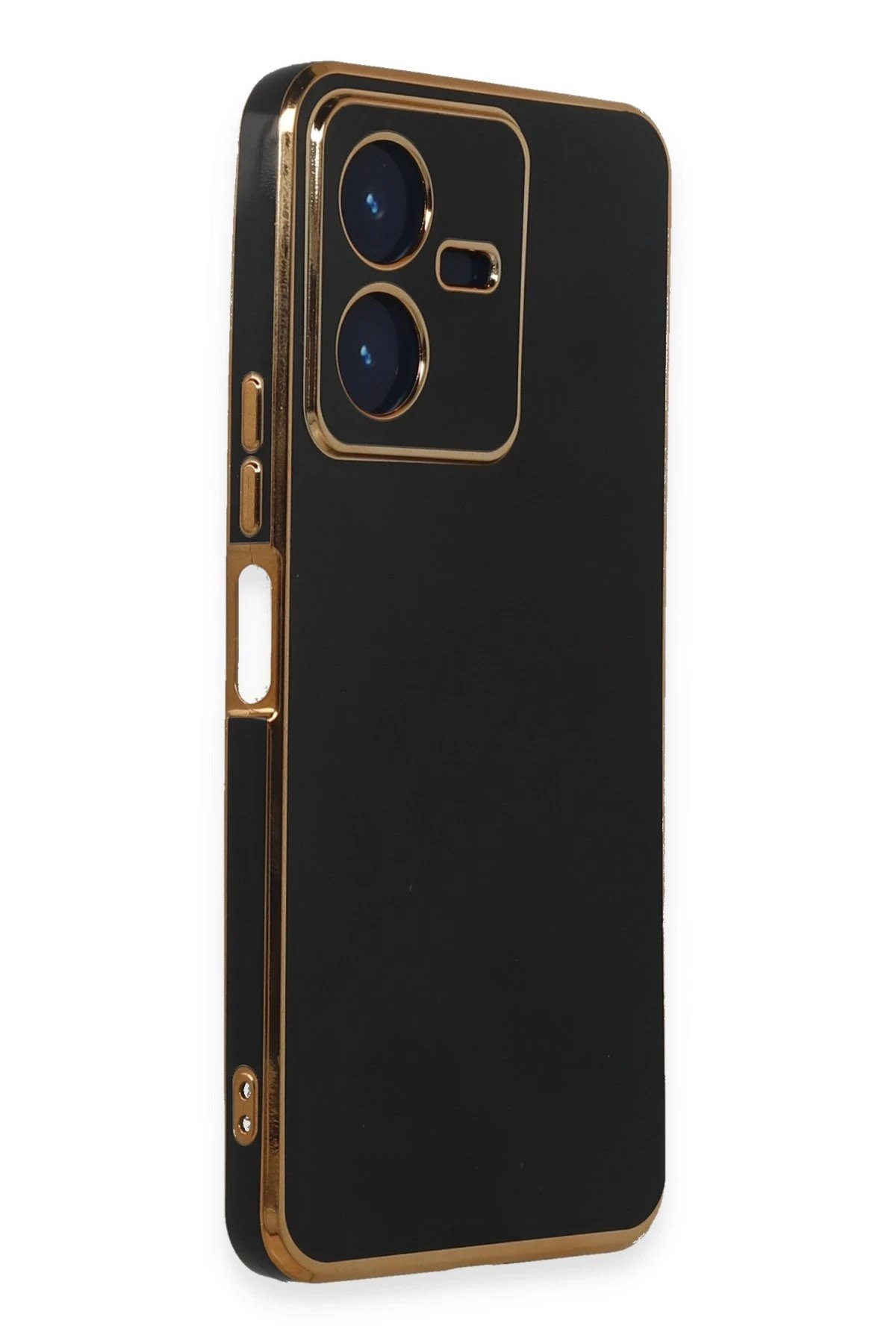 Newface Vivo Y22 2022 Kılıf Volet Silikon - Siyah