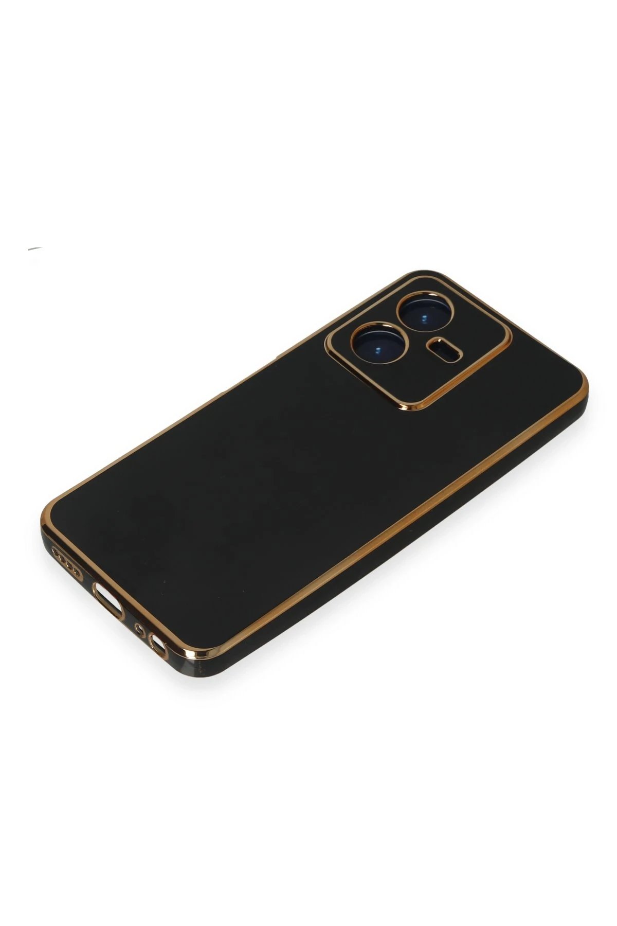 Newface Vivo Y22 2022 Kılıf Volet Silikon - Siyah