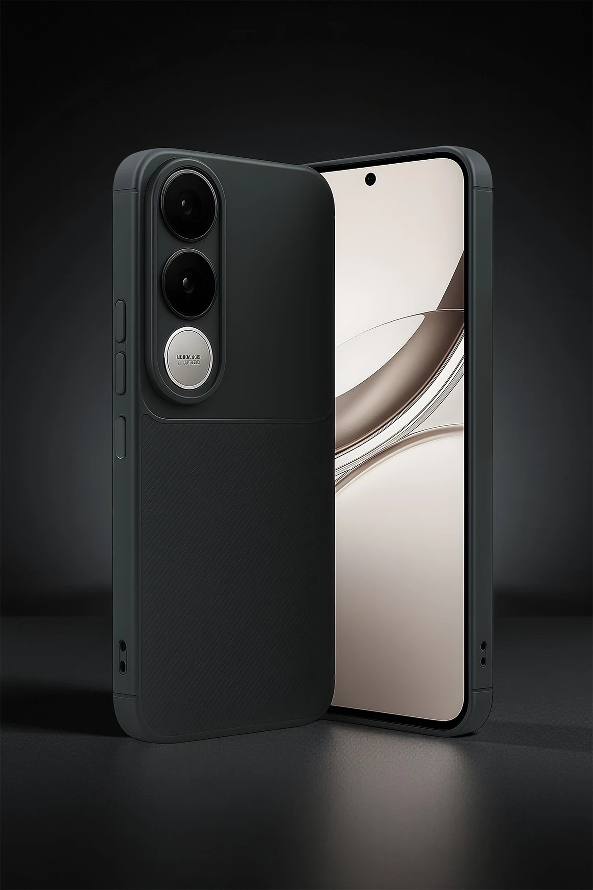 Newface Vivo V50 Lite 4G Auto Focus Karbon Kapak - Koyu Yeşil