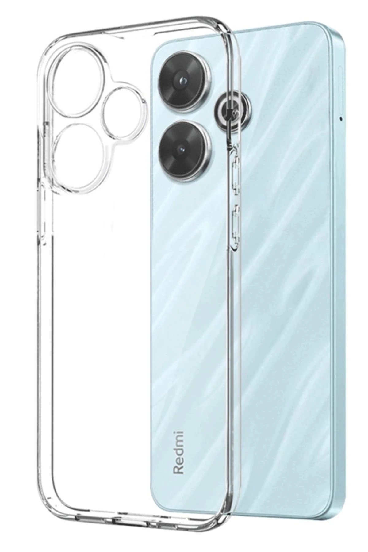 Newface Xiaomi Redmi 13 4G Kılıf Kart Şeffaf Silikon - Şeffaf