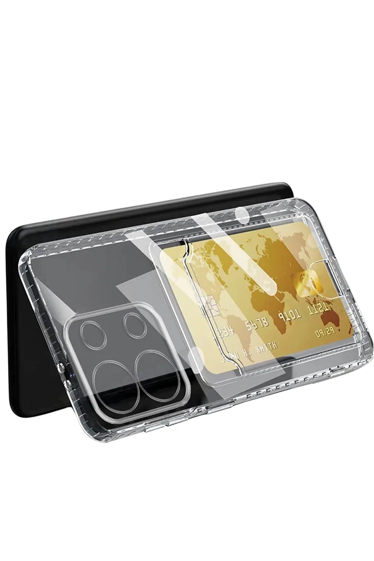 Newface Xiaomi Redmi Note 13 4G Kılıf Kart Şeffaf Silikon - Şeffaf