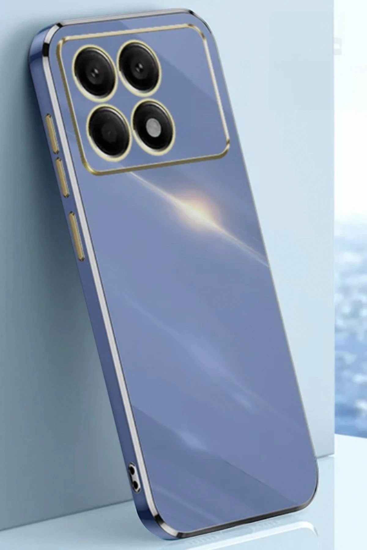 Newface Xiaomi Poco X6 Pro Kılıf Volet Silikon - Mavi